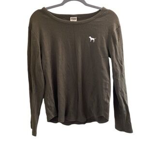 VICTORIA SECRET PINK waffle knit long sleeve || size M